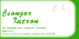 csongor kutron business card